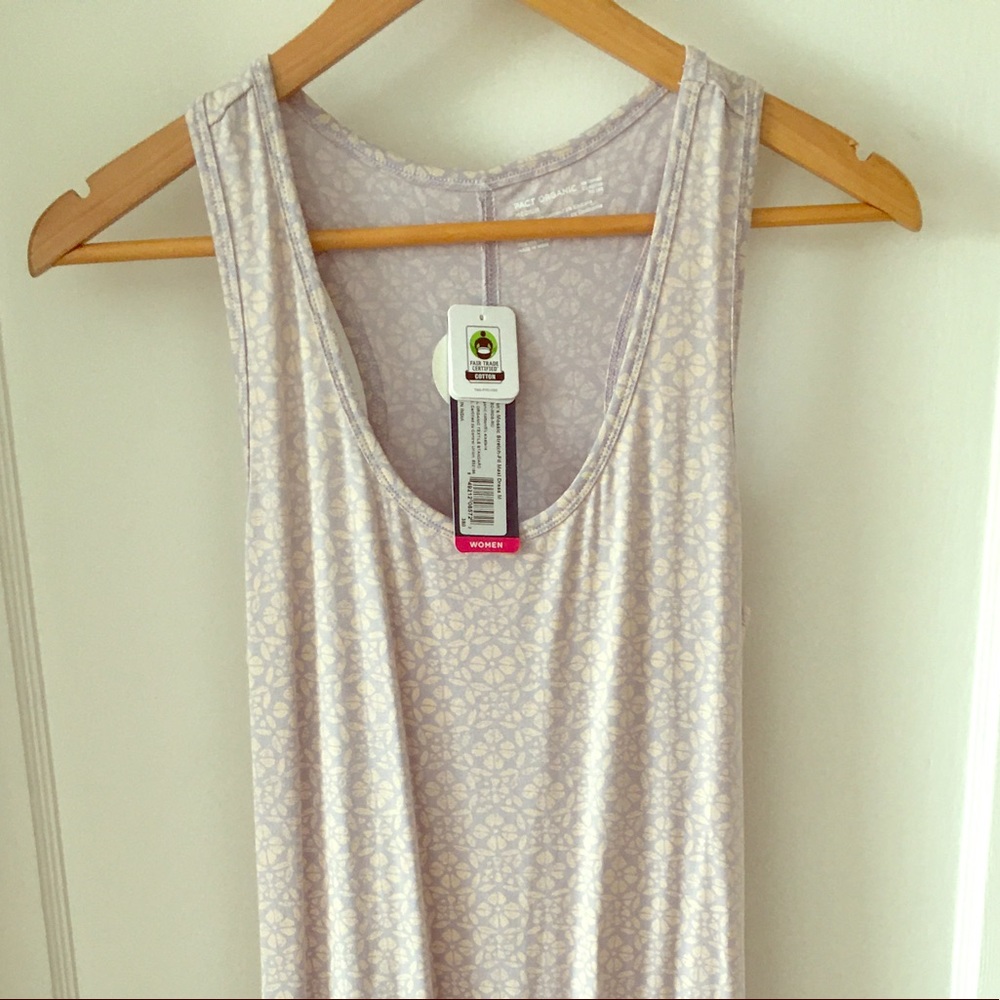 Pact organic maxi cotton dress lavender medium